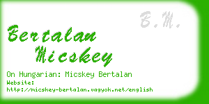 bertalan micskey business card